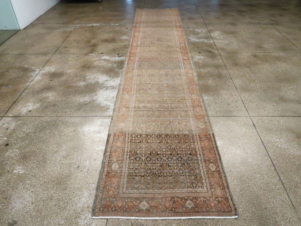 Antique Persian Senneh Malayer Runner, No.23651 - Gsblank
