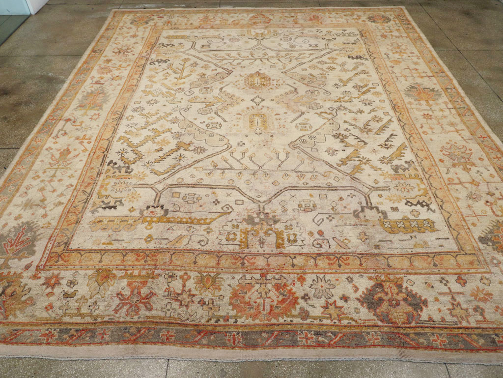 Antique Turkish Oushak Carpet, No.23653 - Gsblank
