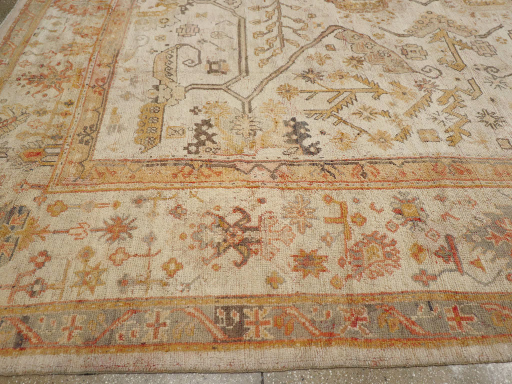 Antique Turkish Oushak Carpet, No.23653 - Gsblank