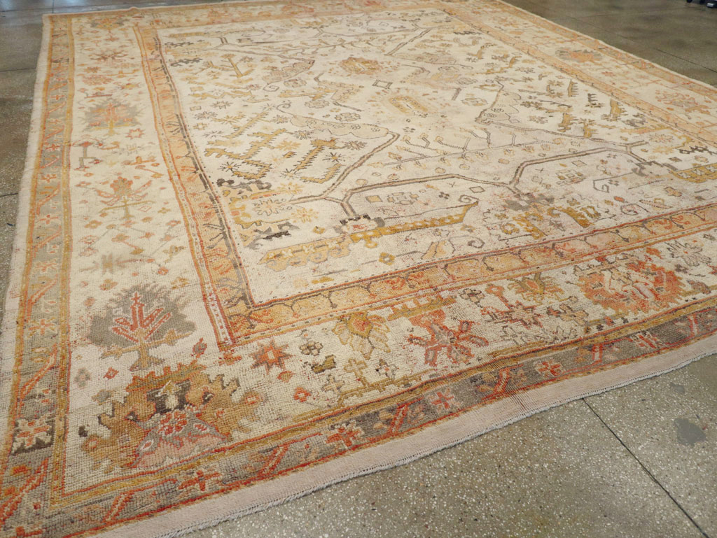 Antique Turkish Oushak Carpet, No.23653 - Gsblank