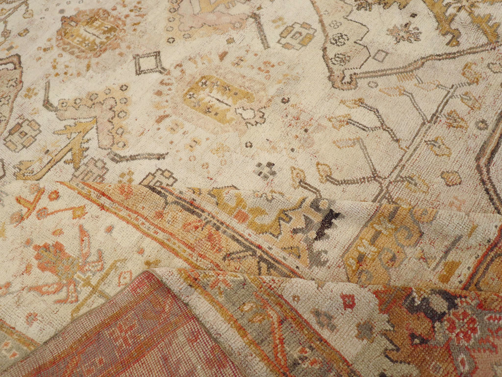 Antique Turkish Oushak Carpet, No.23653 - Gsblank