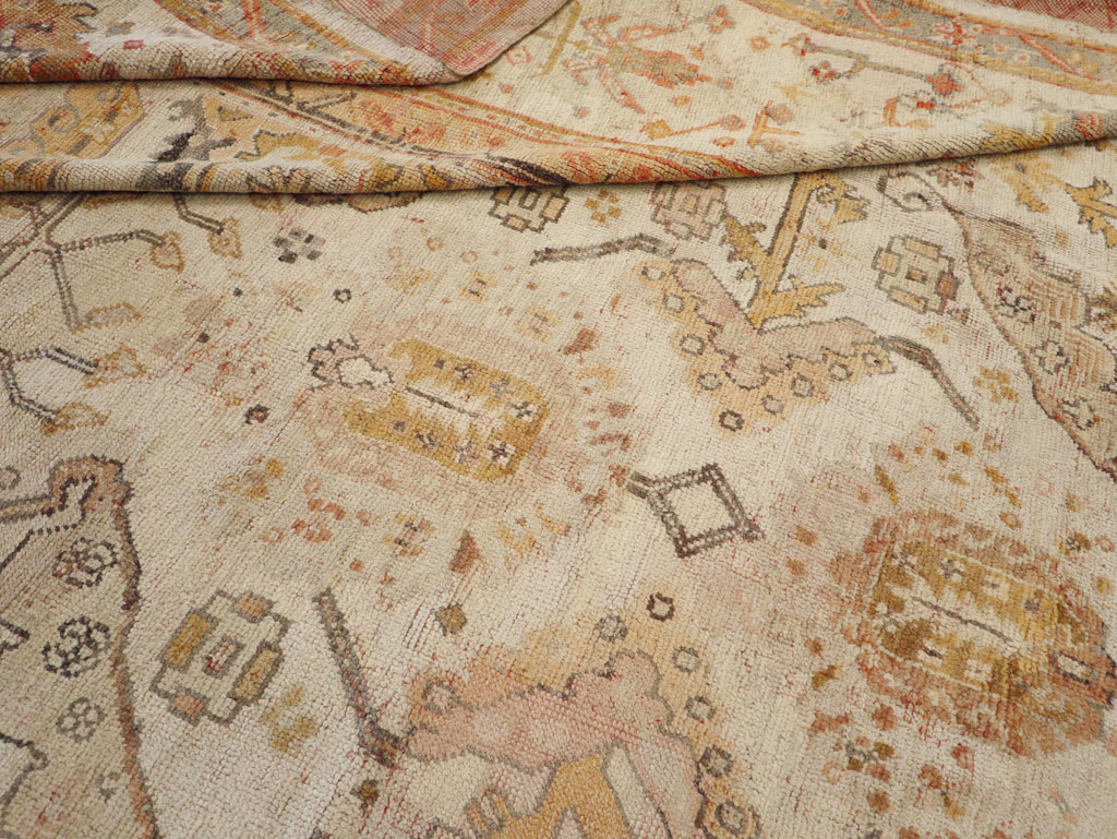 Antique Turkish Oushak Carpet, No.23653 - Gsblank