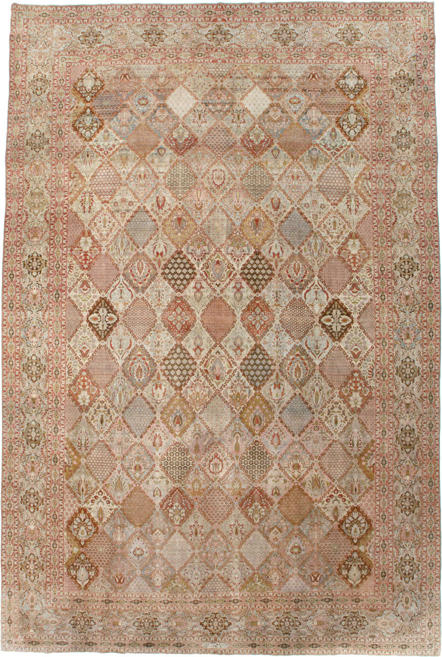 Vintage Persian Qazvin Carpet, No.23657 - Gsblank