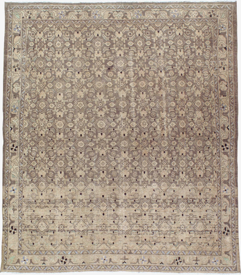 Vintage Persian Malayer Square Rug, No.23674 - Gsblank