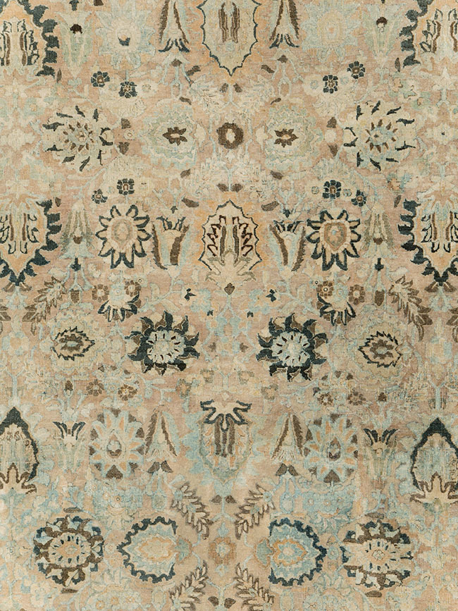 Antique Persian Mashad Room Size Carpet, No.23694 - Gsblank