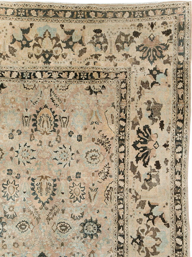 Antique Persian Mashad Room Size Carpet, No.23694 - Gsblank