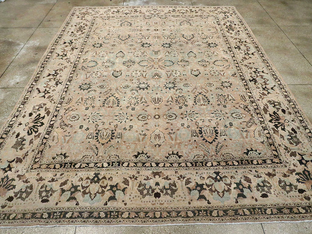 Antique Persian Mashad Room Size Carpet, No.23694 - Gsblank