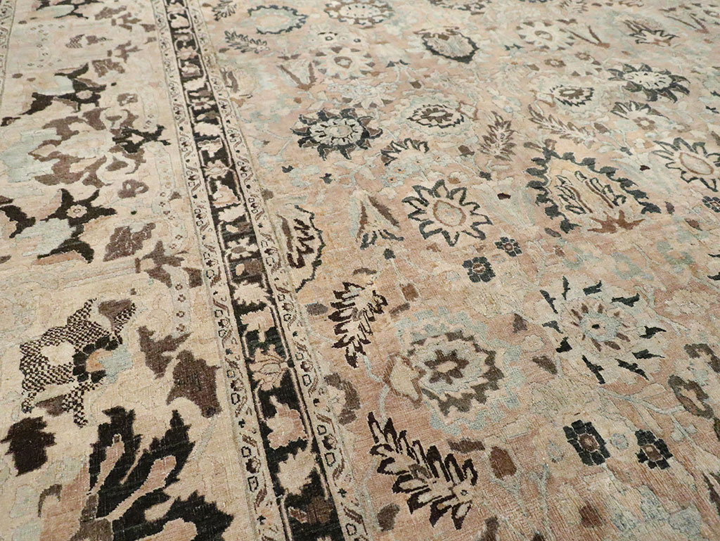 Antique Persian Mashad Room Size Carpet, No.23694 - Gsblank