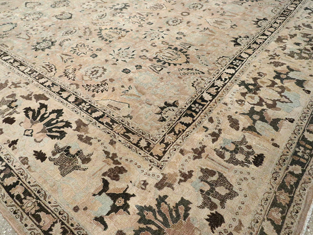 Antique Persian Mashad Room Size Carpet, No.23694 - Gsblank