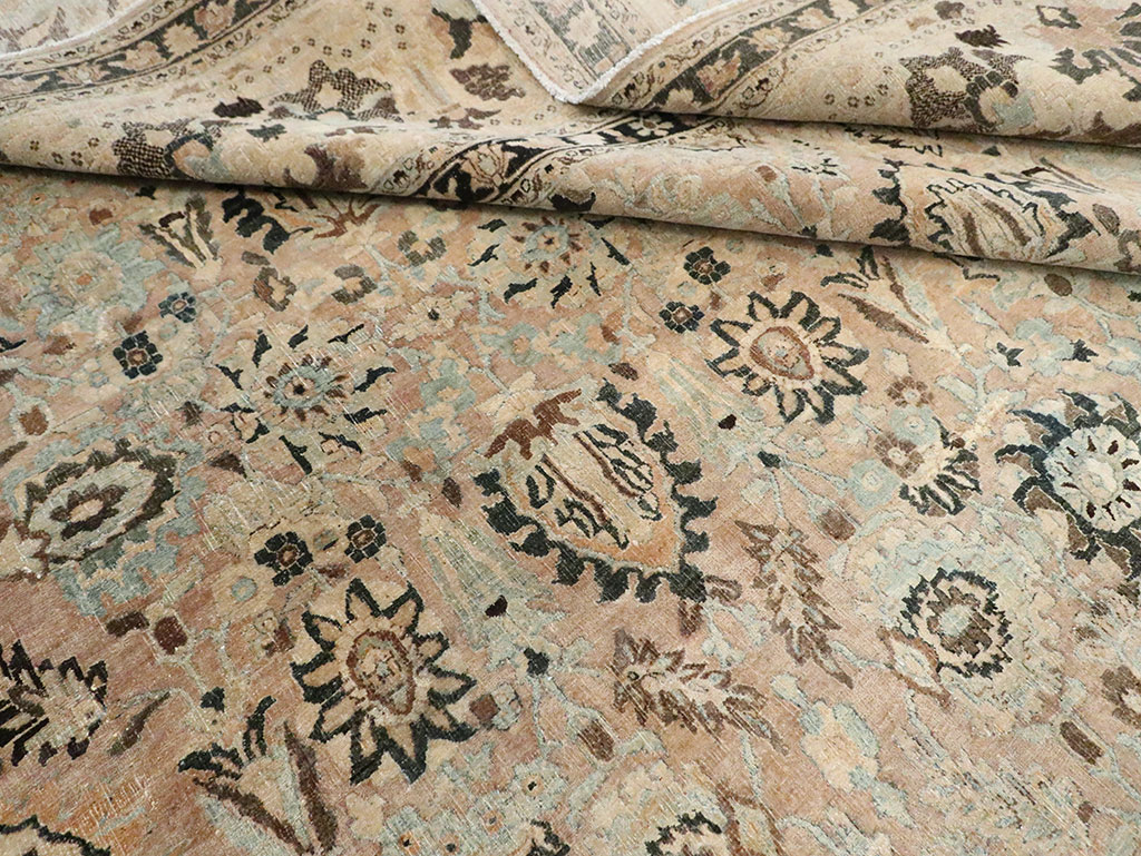 Antique Persian Mashad Room Size Carpet, No.23694 - Gsblank