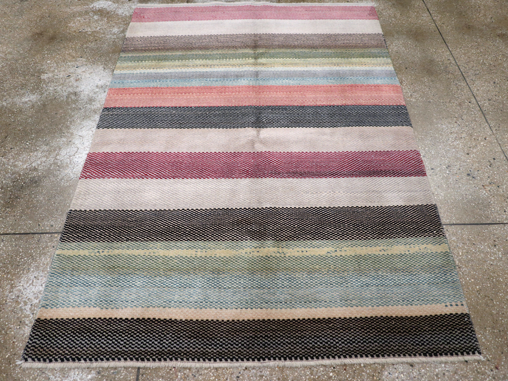 Vintage Persian Malayer Modernist Rug, No.23699 - Gsblank