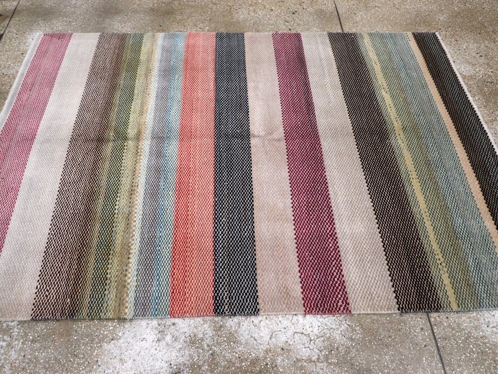 Vintage Persian Malayer Modernist Rug, No.23699 - Gsblank