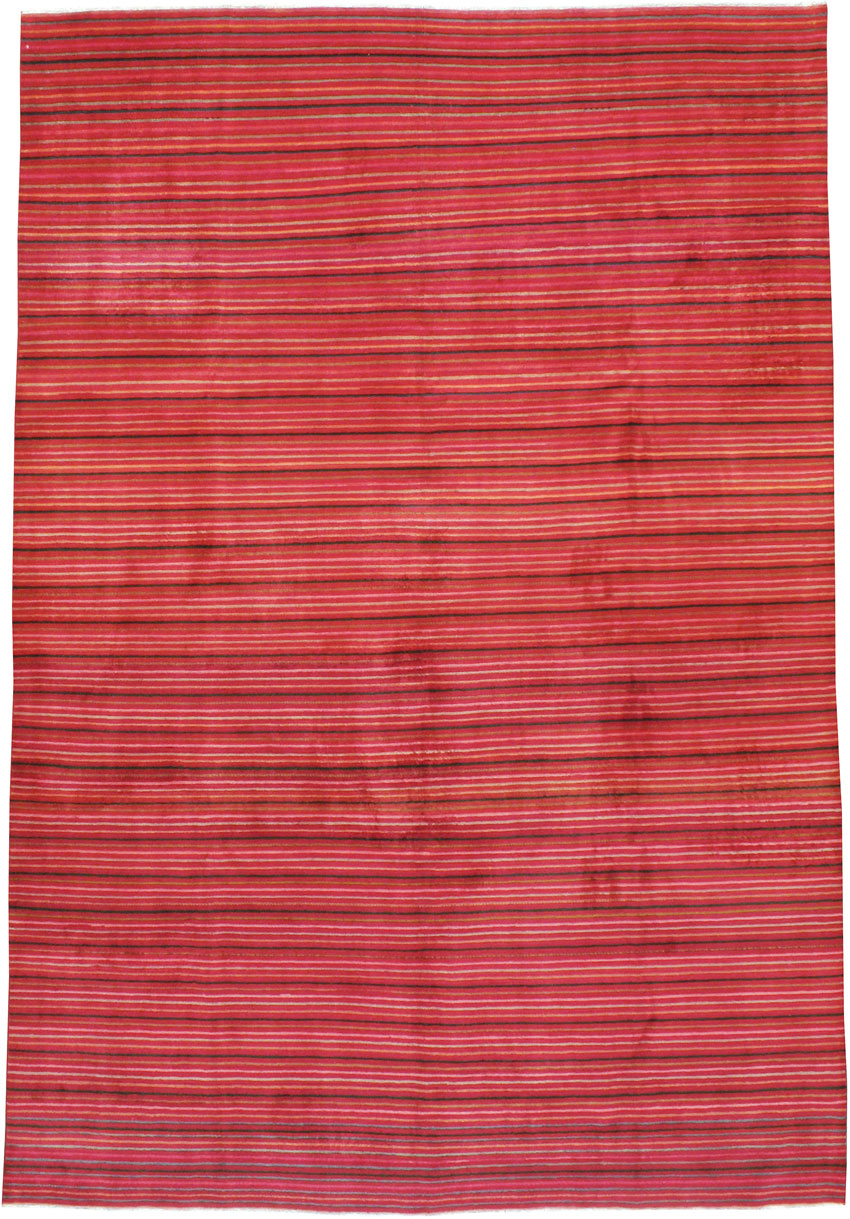 Vintage Persian Kashan Modernist Carpet, No.23700 - Gsblank