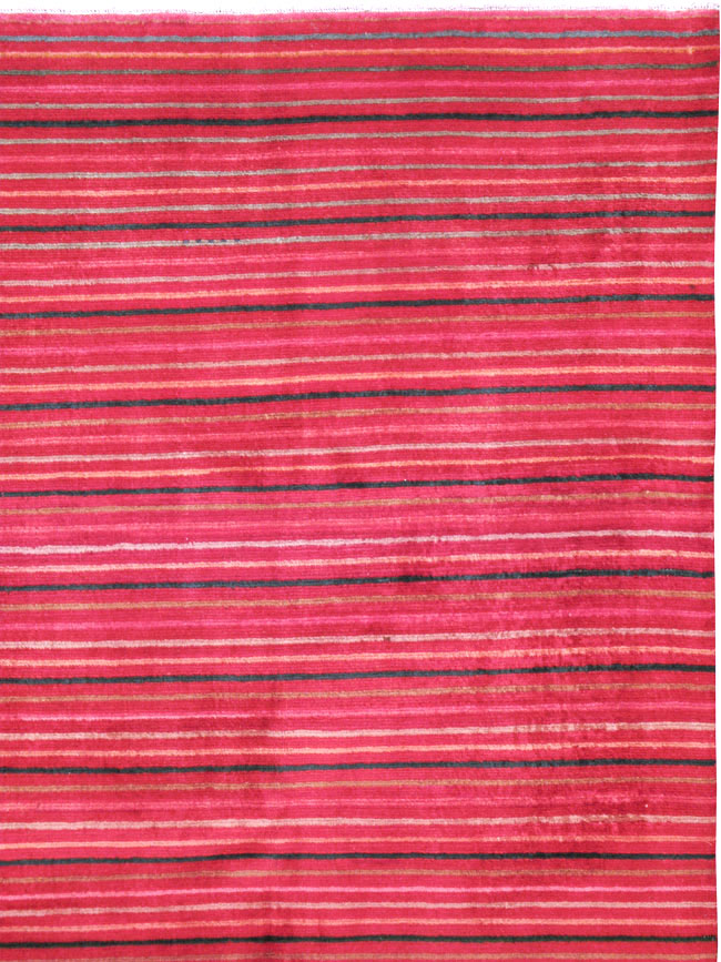 Vintage Persian Kashan Modernist Carpet, No.23700 - Gsblank