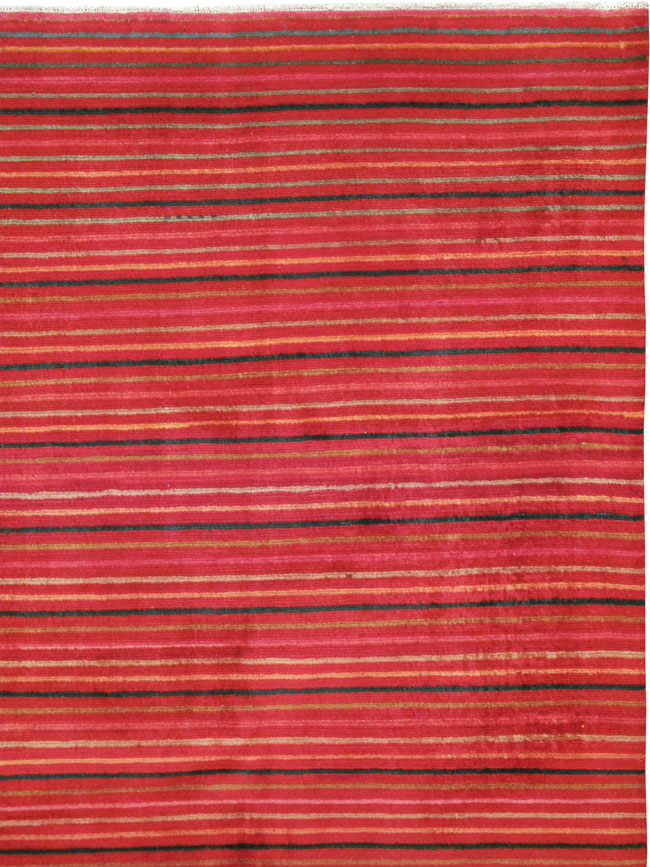 Vintage Persian Kashan Modernist Carpet, No.23700 - Gsblank