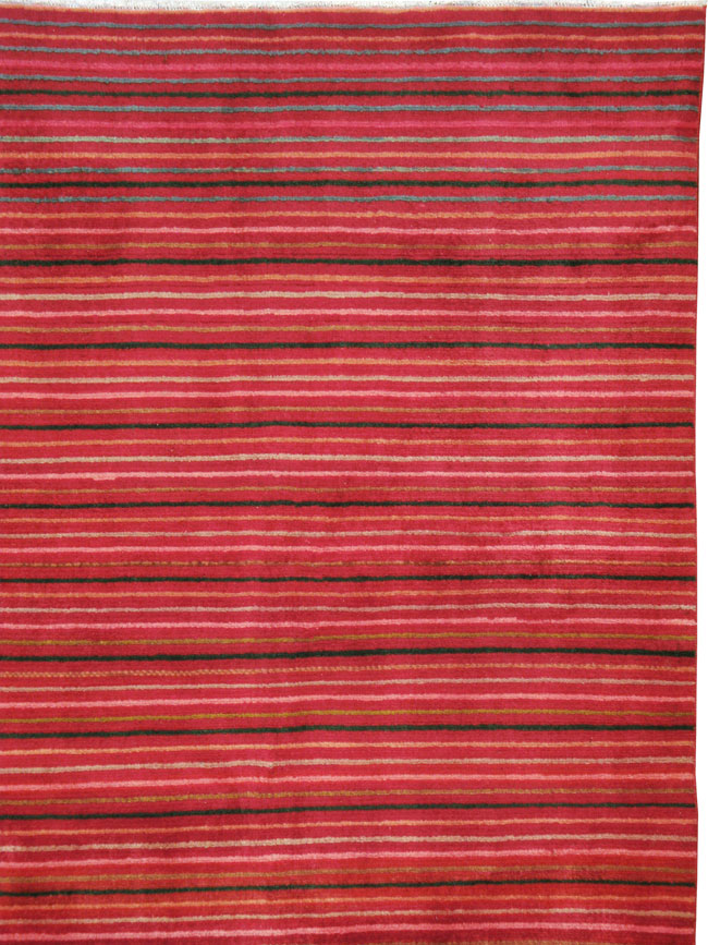 Vintage Persian Kashan Modernist Carpet, No.23700 - Gsblank