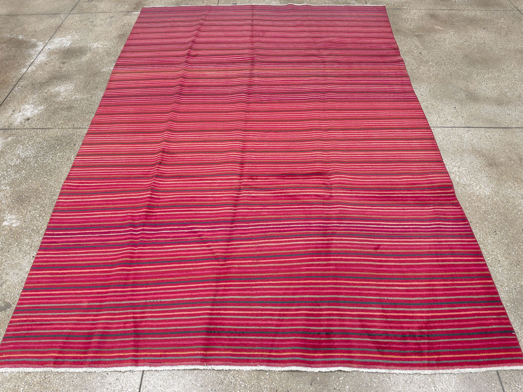 Vintage Persian Kashan Modernist Carpet, No.23700 - Gsblank