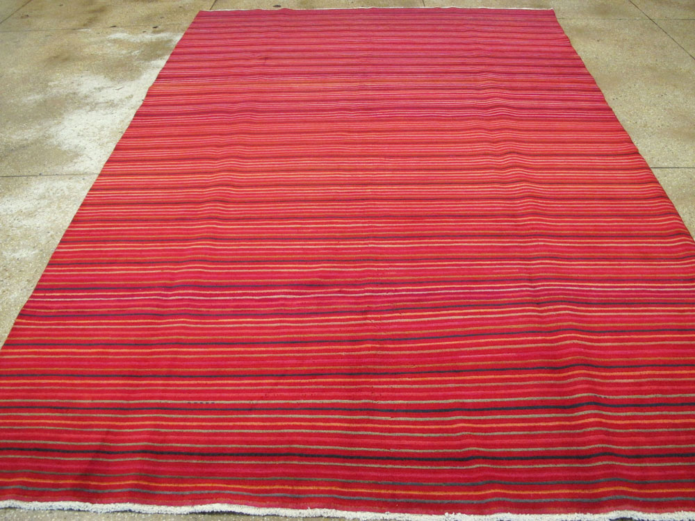 Vintage Persian Kashan Modernist Carpet, No.23700 - Gsblank