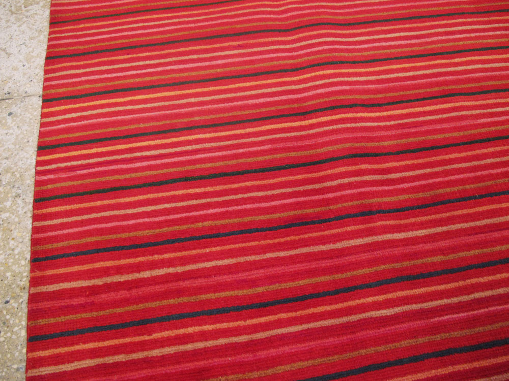 Vintage Persian Kashan Modernist Carpet, No.23700 - Gsblank