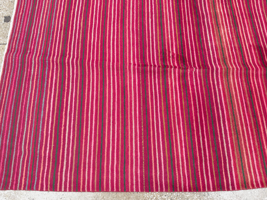 Vintage Persian Kashan Modernist Carpet, No.23700 - Gsblank