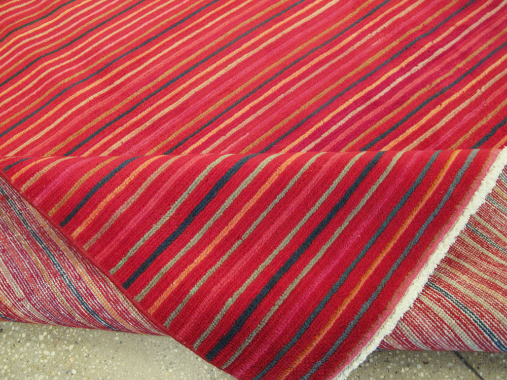 Vintage Persian Kashan Modernist Carpet, No.23700 - Gsblank