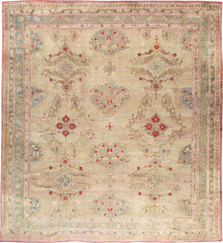 Antique Turkish Oushak Carpet, No.23706 - Gsblank