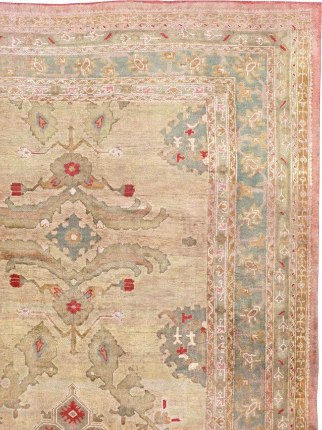 Antique Turkish Oushak Carpet, No.23706 - Gsblank
