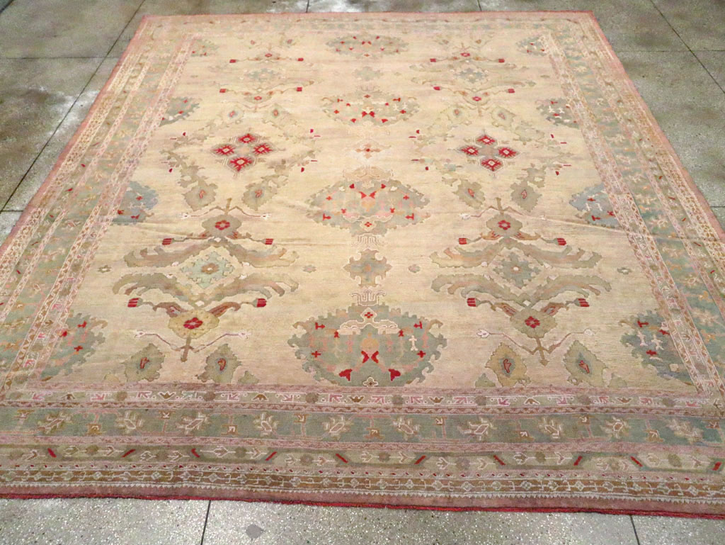 Antique Turkish Oushak Carpet, No.23706 - Gsblank