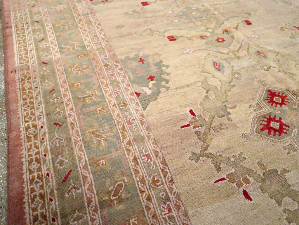 Antique Turkish Oushak Carpet, No.23706 - Gsblank