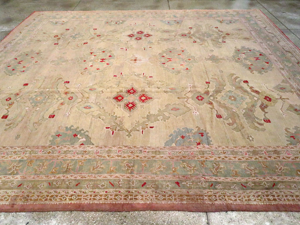 Antique Turkish Oushak Carpet, No.23706 - Gsblank