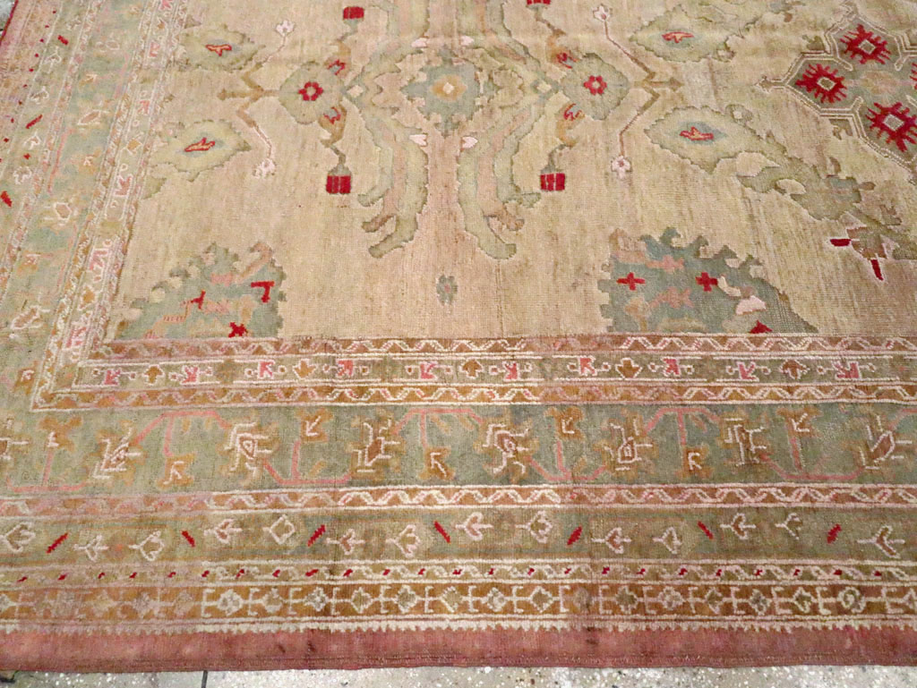 Antique Turkish Oushak Carpet, No.23706 - Gsblank