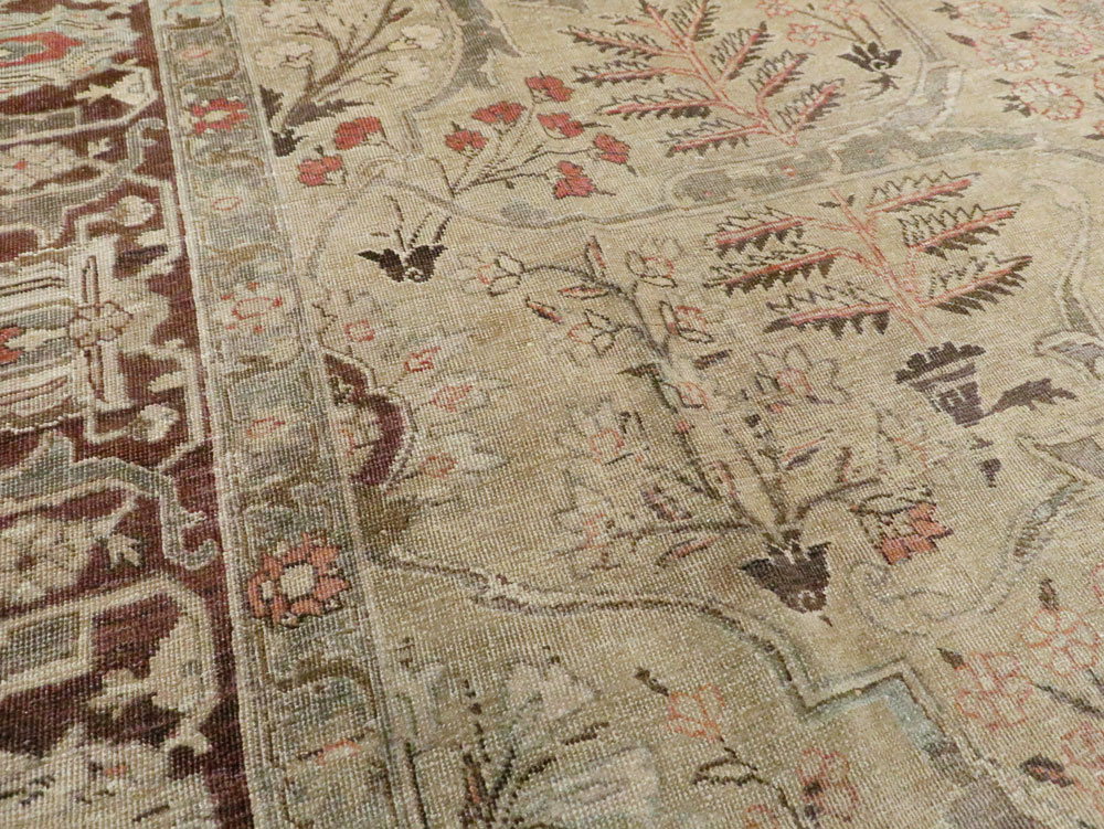 Antique Persian Tabriz Carpet, No.23715 - Gsblank