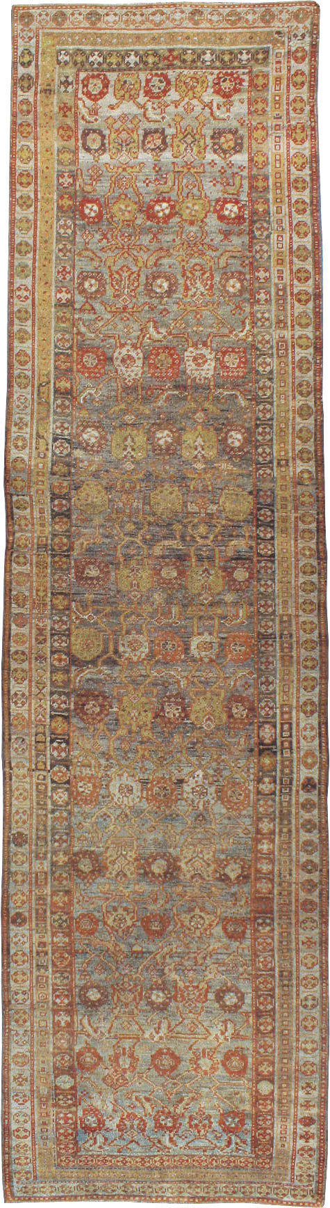 Antique Persian Kurdish Wide Gallery Runner, No.23725 - Gsblank