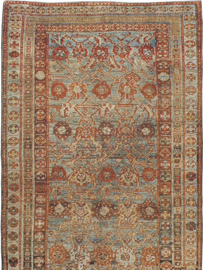 Antique Persian Kurdish Wide Gallery Runner, No.23725 - Gsblank