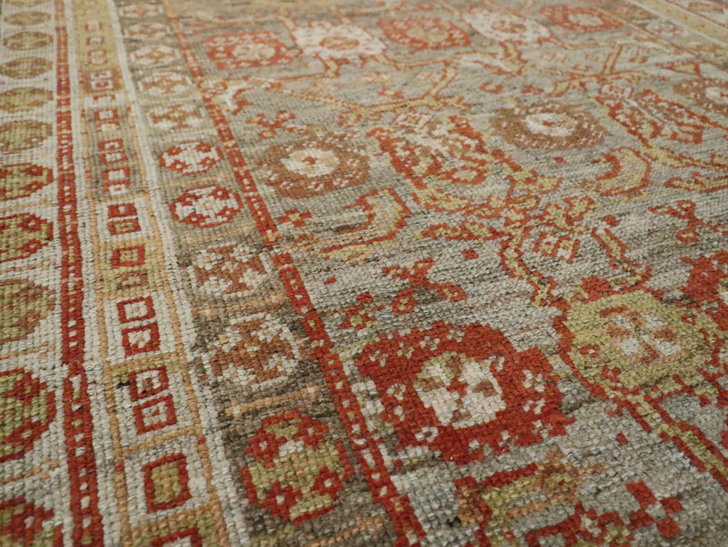 Antique Persian Kurdish Wide Gallery Runner, No.23725 - Gsblank