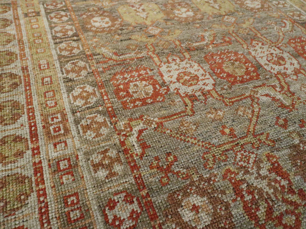 Antique Persian Kurdish Wide Gallery Runner, No.23725 - Gsblank
