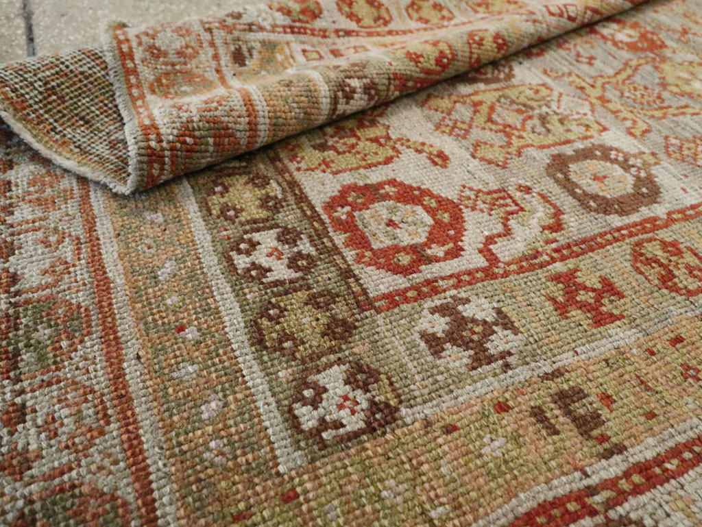 Antique Persian Kurdish Wide Gallery Runner, No.23725 - Gsblank