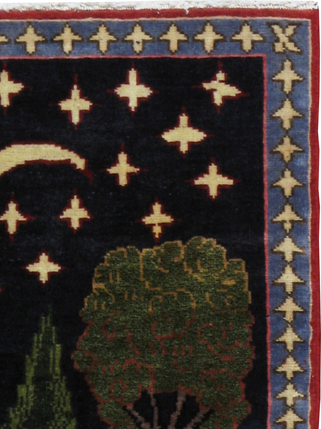 Vintage Persian Tabriz Pictorial Rug (Pair: 1 of 2), No.23727 - Gsblank