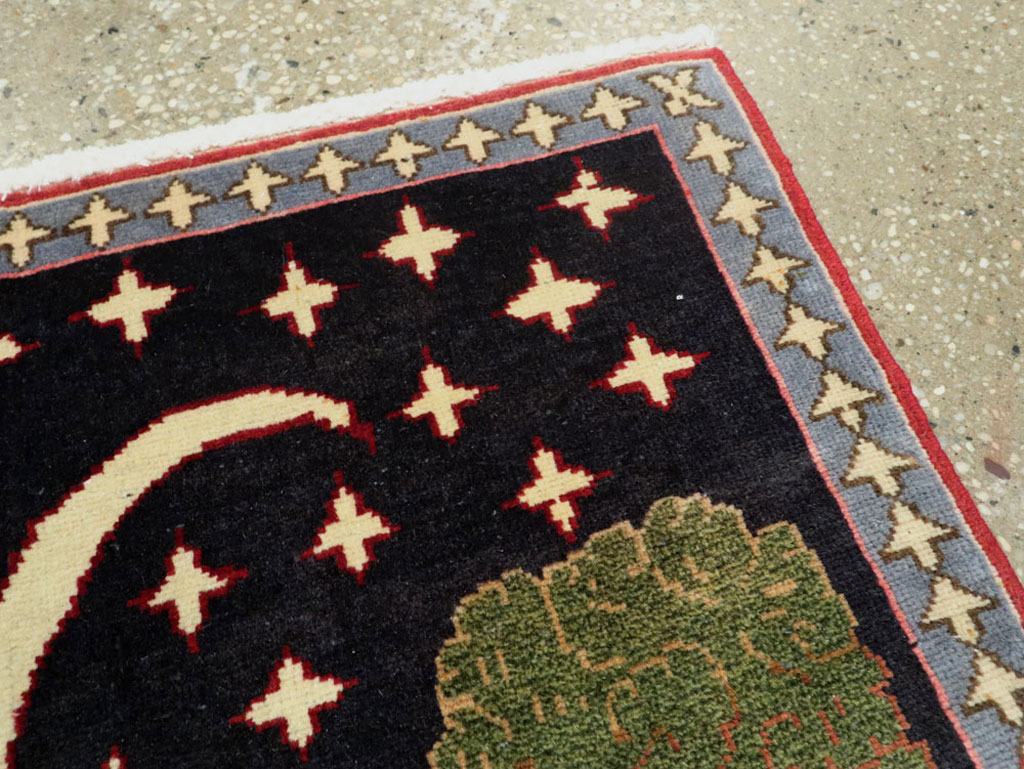 Vintage Persian Tabriz Pictorial Rug (Pair: 1 of 2), No.23727 - Gsblank