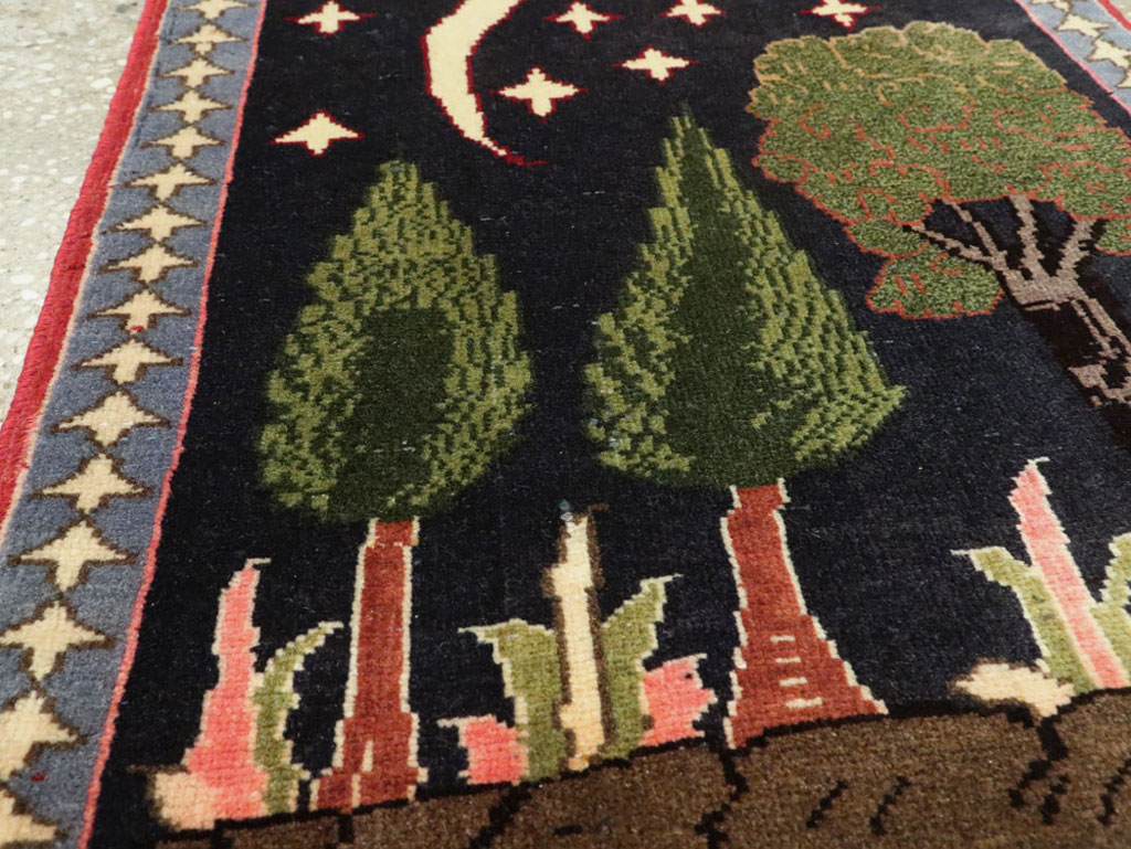 Vintage Persian Tabriz Pictorial Rug (Pair: 1 of 2), No.23727 - Gsblank