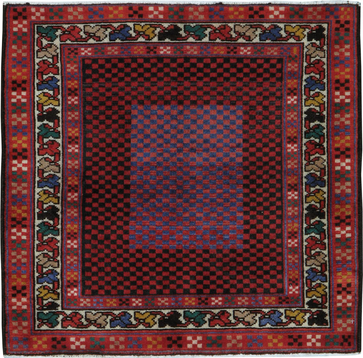 Vintage Persian Malayer Modernist Rug (Pair: 2 of 2), No.23731 - Gsblank