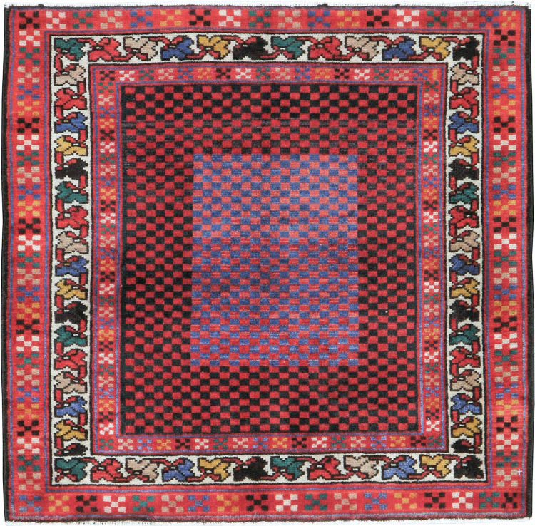 Vintage Persian Malayer Modernist Rug (Pair: 2 of 2), No.23731 - Gsblank