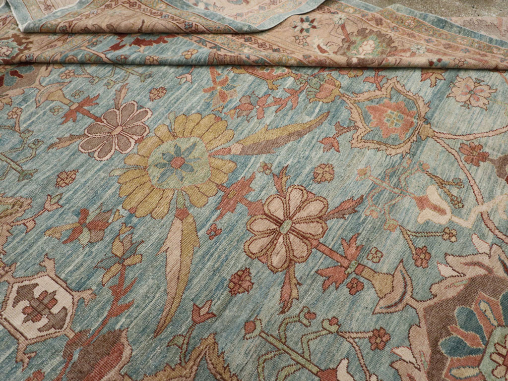 Vintage Persian Mahal Oversize Carpet, No.23745 - Gsblank