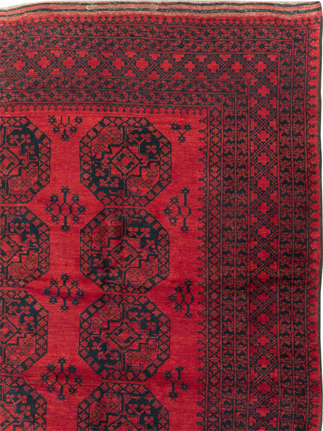 Vintage Central Asian Bokhara Room Size Carpet, No.23750 - Gsblank