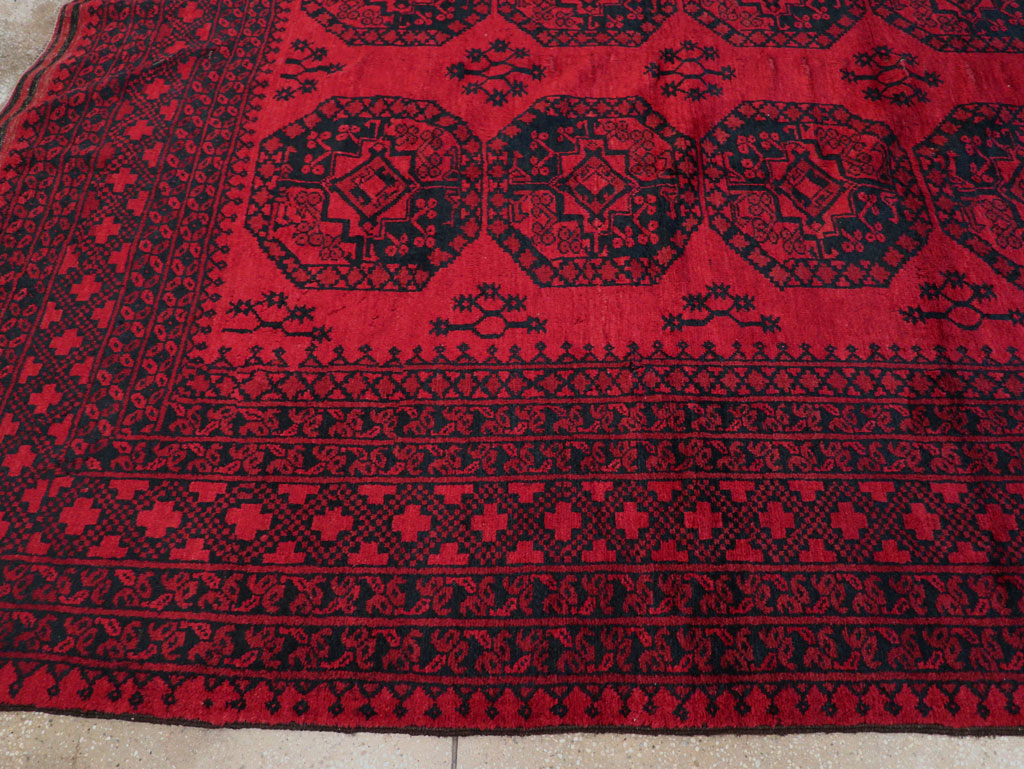 Vintage Central Asian Bokhara Room Size Carpet, No.23750 - Gsblank