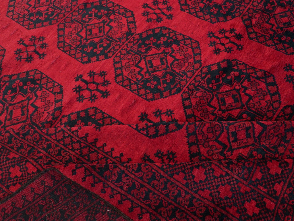 Vintage Central Asian Bokhara Room Size Carpet, No.23750 - Gsblank