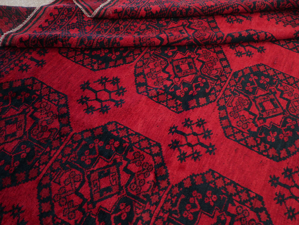 Vintage Central Asian Bokhara Room Size Carpet, No.23750 - Gsblank