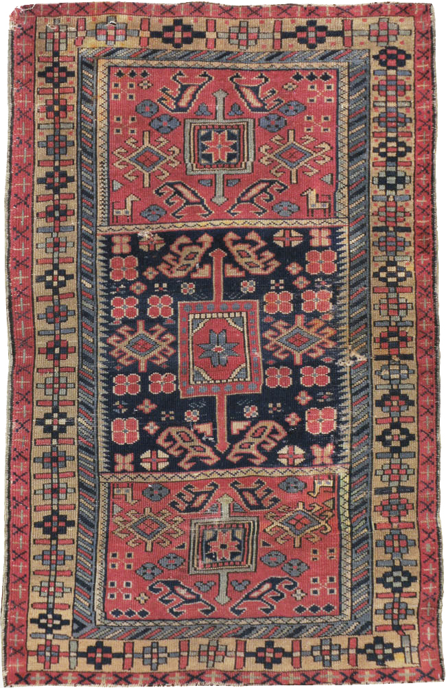Vintage Turkish Anatolian Distressed Rug, No.23788 - Gsblank
