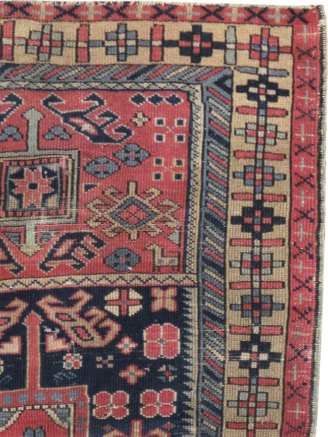 Vintage Turkish Anatolian Distressed Rug, No.23788 - Gsblank