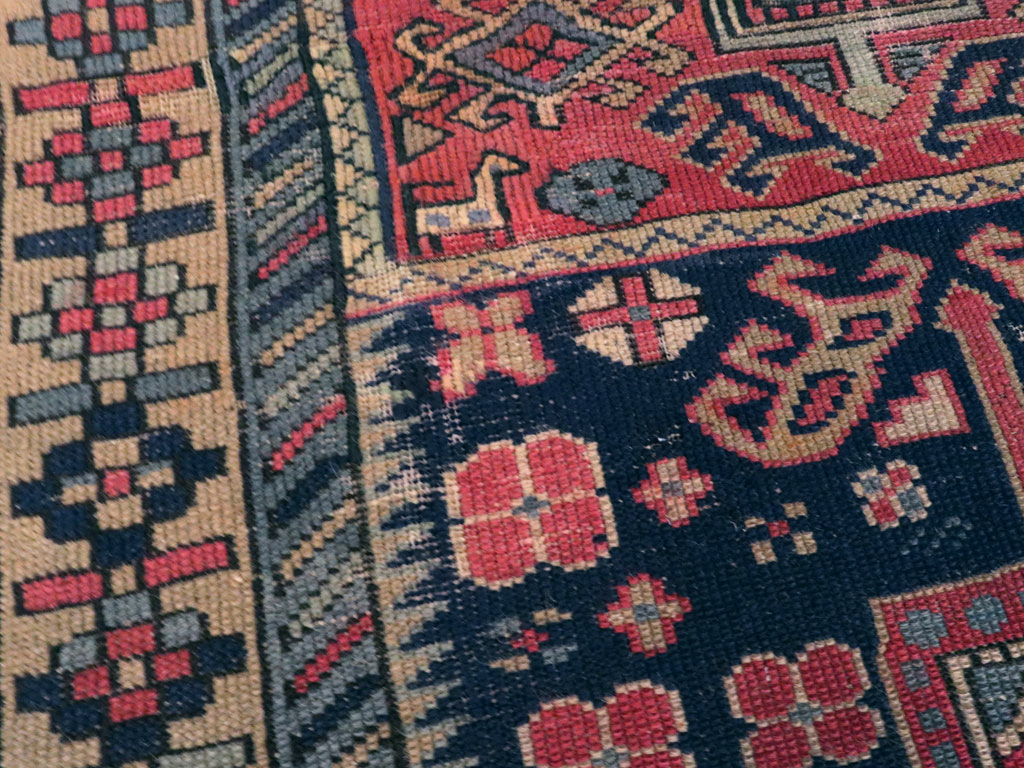 Vintage Turkish Anatolian Distressed Rug, No.23788 - Gsblank